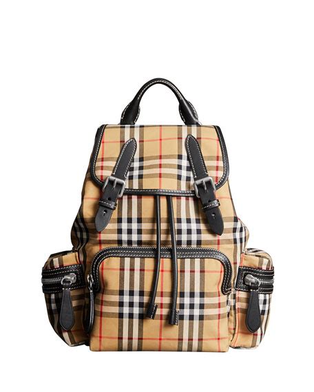 Burberry Vintage Medium Check Sailing Canvas Rucksack 